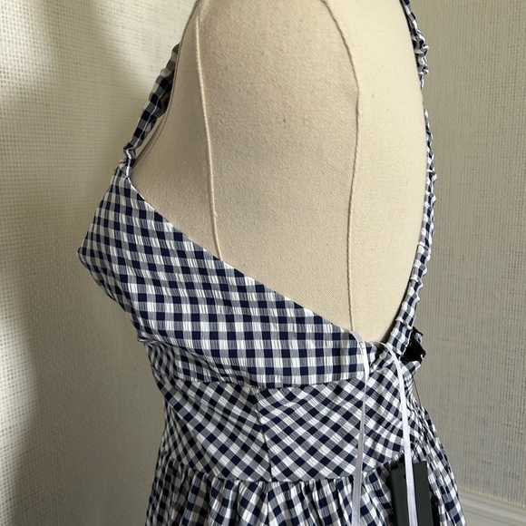 NWT Lulu’s navy gingham dress - Picture 7 of 13
